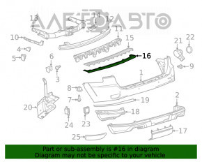 Jeep Grand Cherokee WK2 11-22 chrome rear bumper trim