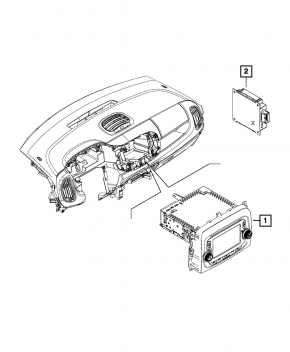 Tape recorder, radio Fiat 500L 14-17