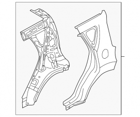 Quarter wing rear left Kia Soul 14-14