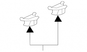 Honda CRV 17-22 roof lining clip, pink