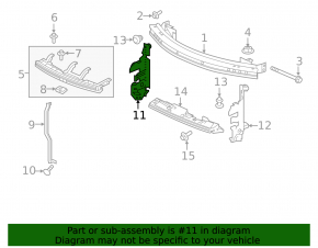 Right radiator deflector for Honda Pilot 16-22