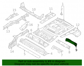 Metal trunk floor crossbar for Nissan Ariya 23-25 AWD