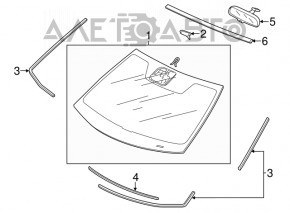 Interior mirror Honda Accord 13-17 black with auto-dimming