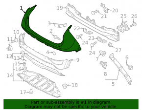 Kia Niro 23-25 EV bare rear bumper upper part