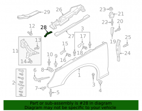 Seal wing-headlight left Audi A4 B9 17-