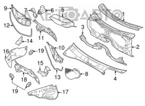 Engine shield protection left Porsche Cayenne 958 11-17