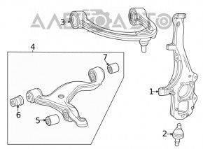 Upper control arm front left Mercedes W167 GLE 350 450 20-23 AWD