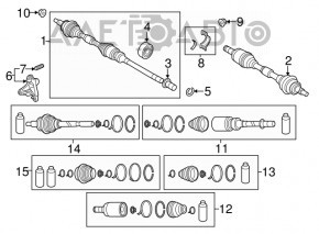 Front left axle shaft for Mazda 6 18-21 automatic transmission