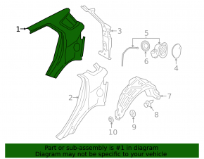 Quarter wing rear left Ford Ecosport 18-22 graphite