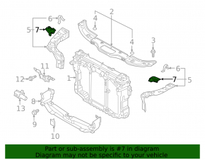 Left TV upper bar mount Mazda CX-9 16-23