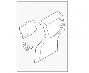 Mazda CX-9 rear center console trim, black, scratches