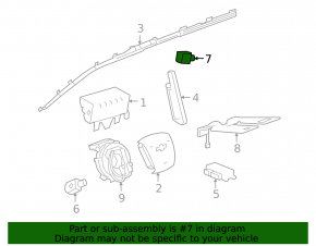 Airbag Sensor Door Left Chevrolet Equinox 10-17