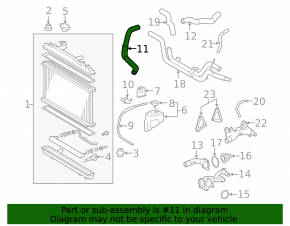 Cooling pipe lower Toyota Avalon 05-12