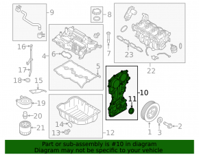 Front Engine Cover Kia Sorento 16-19 2.4