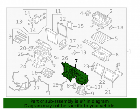 Heater housing bare ventilation Volvo XC40 19-22