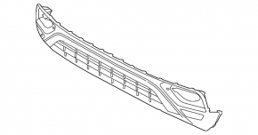 Front bare bumper, lower part, VW Atlas 18-20, for towing hook, for parking sensors and camera, structure