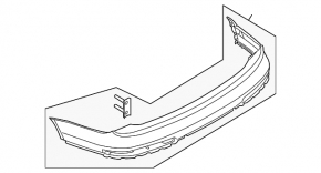 Bare rear bumper, upper part, Audi Q7 4L 10-15