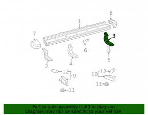 Rear left step sill bracket for Toyota FJ Cruiser 2007-2014
