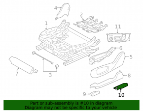 BMW X7 G07 19-26 black rear left driver's seat runner cover