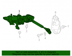 Steering column Honda CRV 17-22 LX with cardan shaft