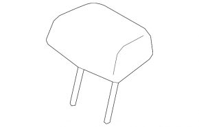 Subaru Impreza 4D 17-23 GK Rear Center Headrest, Black Fabric