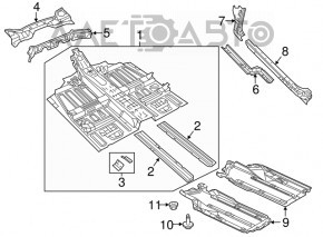 Right underbody protection Dodge Dart 13-16