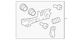 Front left door handle mechanism for Toyota Sienna 11-20