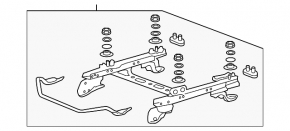 Honda Accord 13-17 passenger seat longitudinal adjustment motor without frame