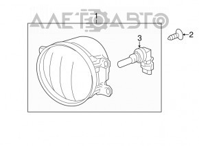 Fog light left Lexus RX350 RX450h 10-15 halogen
