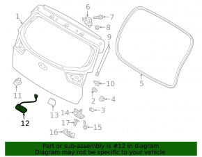 Kia Niro 17-22 trunk release button