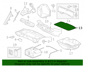 Trunk floor Honda Accord 13-15 hybrid