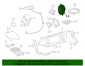 Front left door speaker for Toyota Avalon 13-18