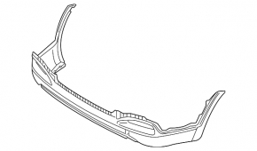 Bare rear bumper lower part Kia Sorento 16-18 pre-rest for parking sensors