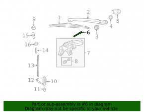 Rear windshield washer nozzle Audi Q5 8R 09-17
