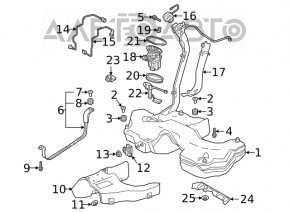 Fuel tank Audi A5 F5 17-19 2.0T