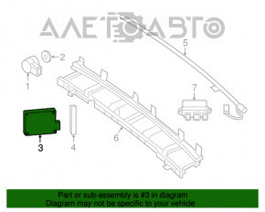 Blind Spot Sensor BSM left Mercedes CLA 14-19 chip broken