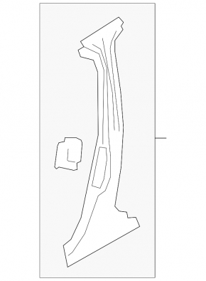 Body pillar central right Mazda 3 19- 4d