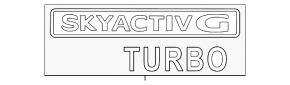 Emblem inscription SKYACTIV G TURBO trunk door Mazda CX-30 21-