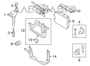 Block ECU engine computer Mazda 3 14-16 BM 2.0