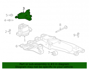 Engine mount bracket left Jaguar F-Pace X761 17- 3.0, 5.0