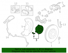 Front left hub Chevrolet Bolt 17 - rusty