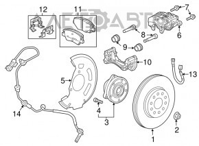 Front left hub Chevrolet Bolt 17 - rusty