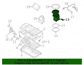 Fuel pump for BMW 3 Series G20 21-25 plug-in