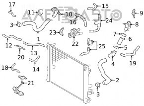 Cooling pipe lower Lexus ES300h 19-