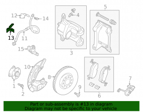 Lower brake hose bracket front right Volkswagen ID.4 21-22