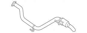 Rear muffler Nissan Pathfinder 13-20 hybrid, rusty, dented
