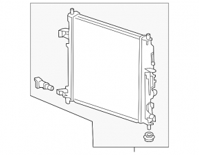 Radiator cooling side left Chevrolet Camaro 16-23 6.2