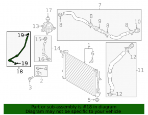 Cooling pipe return tank-radiator Hyundai Tucson 16-21