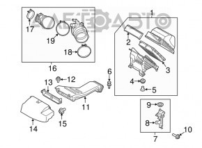 Air intake Hyundai Santa FE Sport 13-18 2.0T