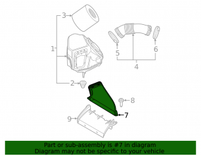 Air duct from air intake Audi A6 C8 19- 2.0T